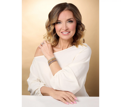 Affinity Gems Oval Cut Amethyst Tennis Bracelet Sterling Silver, Avg