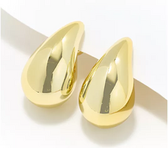 Susan Graver Gold Tone Paisley Drop Earrings