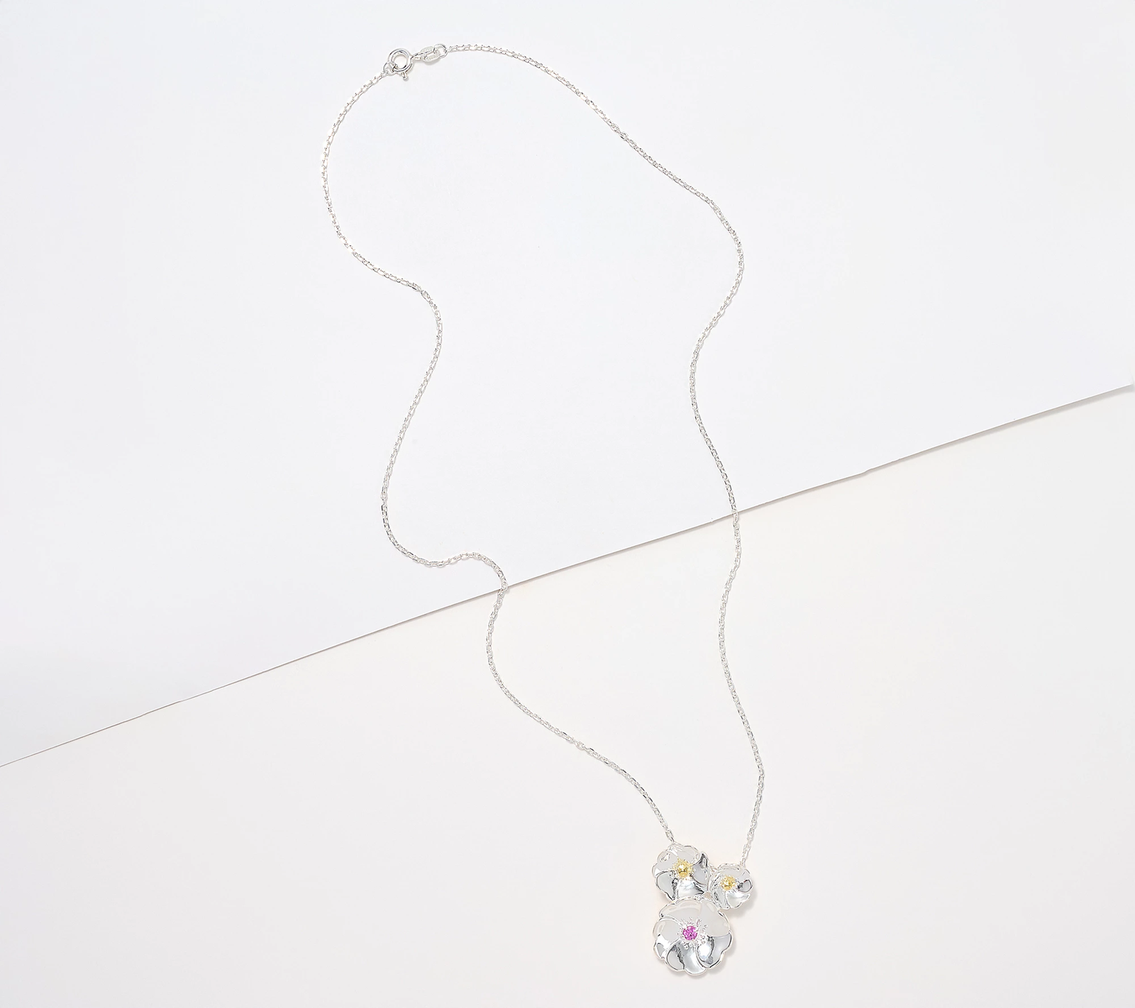 JMH Jewellery Sterling Silver Wild Irish Rose Pendant