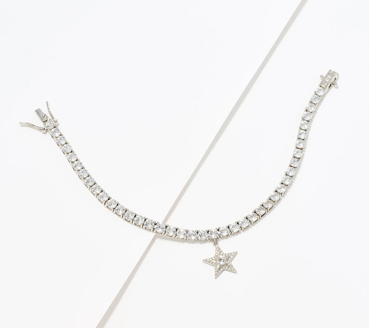 Diamonique x Jennifer Miller Tennis Bracelet w/ Star Charm Small
