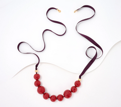 Carla Rockmore Collection The Palm Springs Cabernet Beaded Necklace