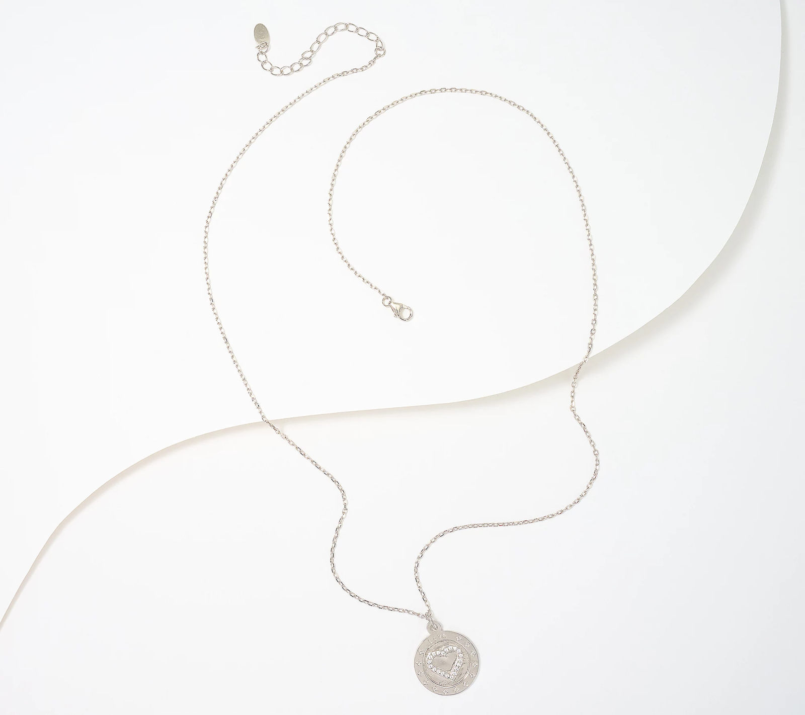 T. Jazelle Sterling Silver Heart Charm Necklace