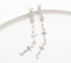 Diamonique Italia 2" Dangle Earrings Sterling Silver