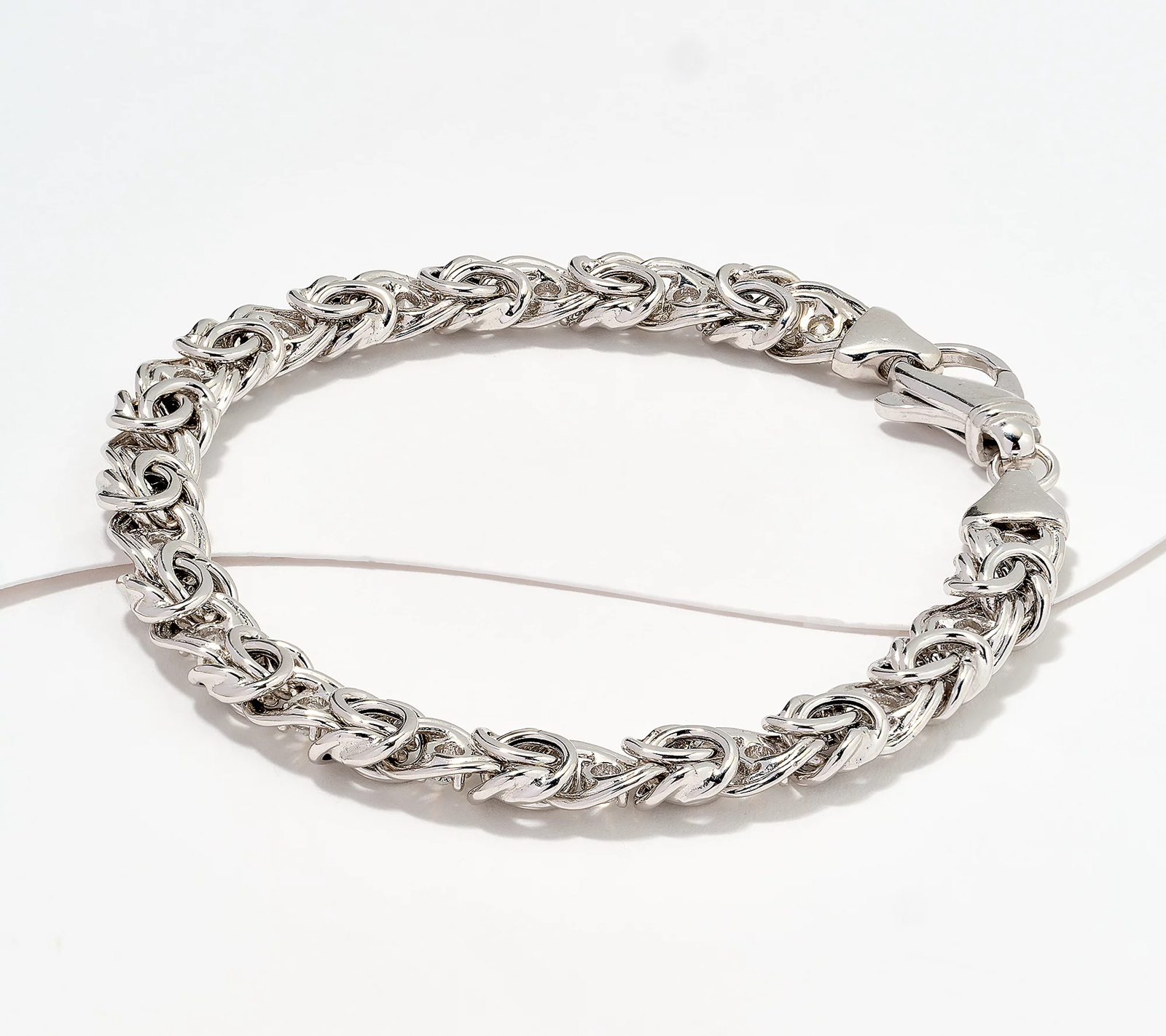 David Markstein Sterling Silver CZ Accented Bracelet Large