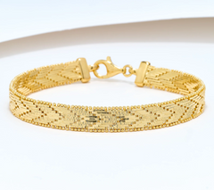 UltraFine 950 Silver Gold Clad Riccio Bracelet Small