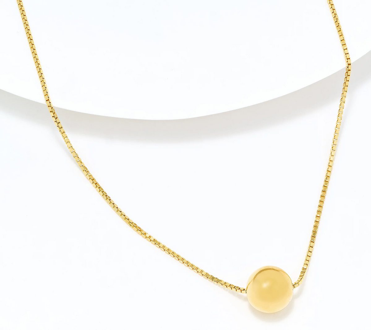 David Markstein Yellow Bronze 12mm Bead 18" Necklace
