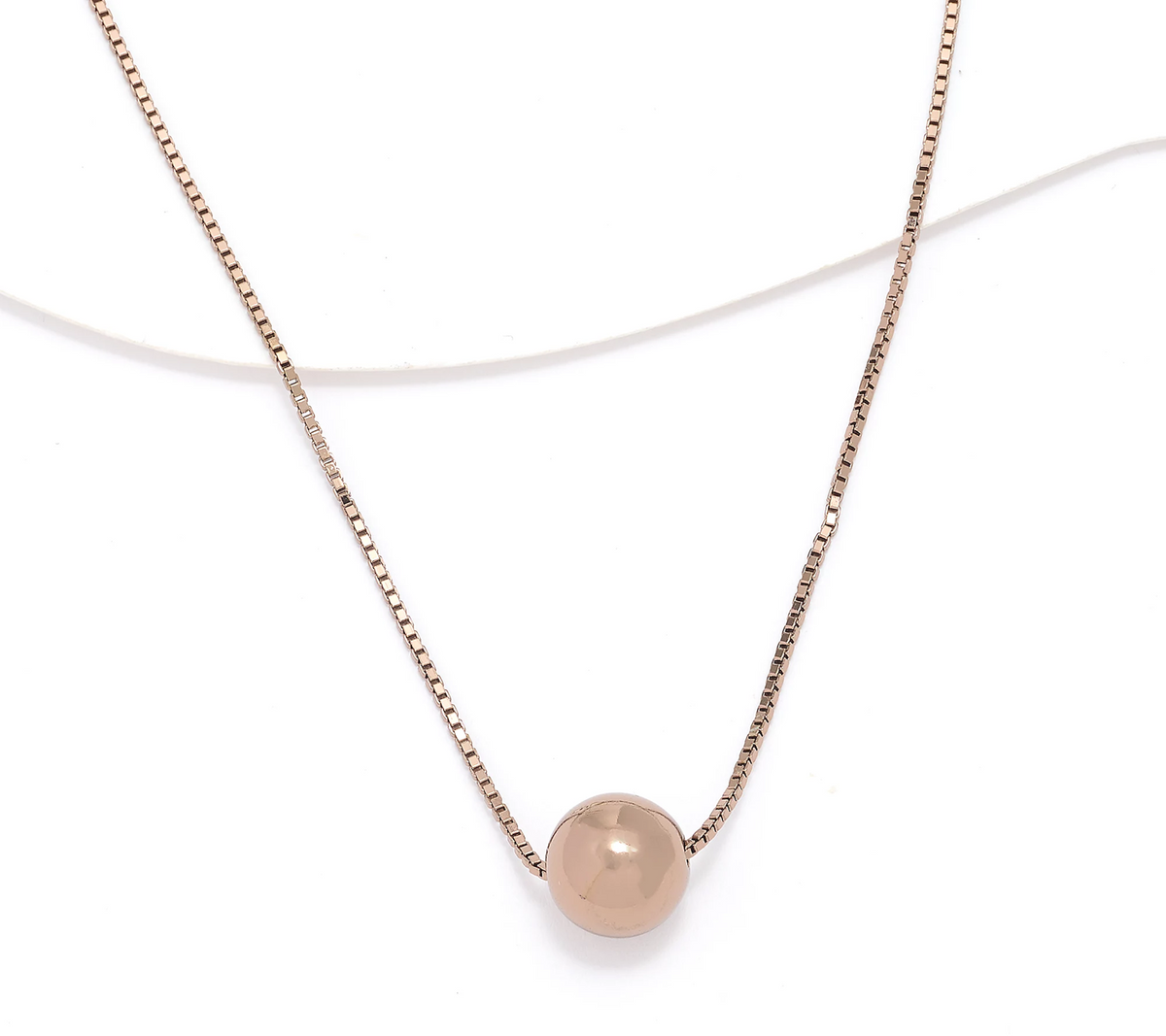 David Markstein Mocha Bronze 12mm Bead 18" Necklace