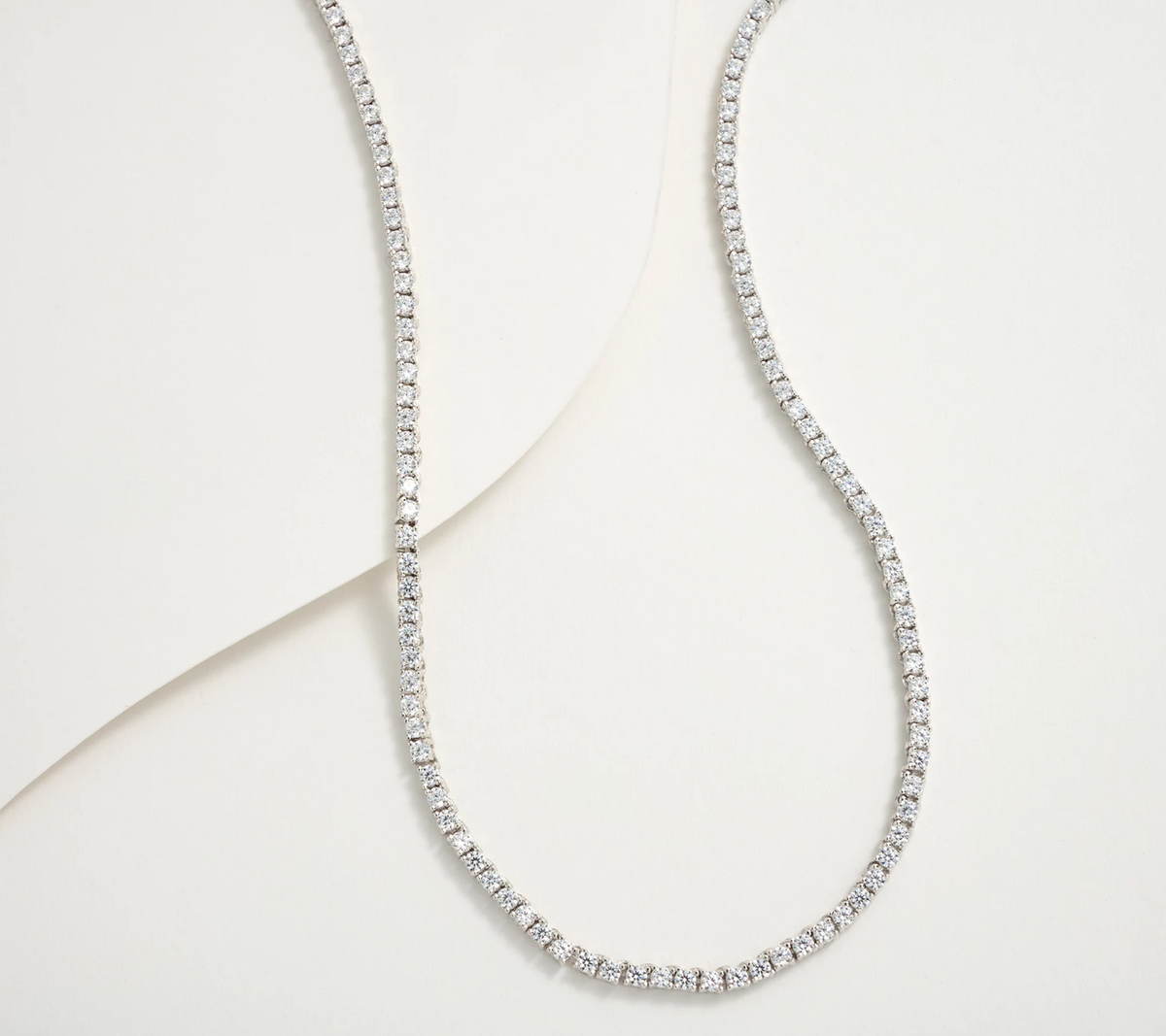 Diamonique x Kathy Levine Silver Sterling Tennis Anyone Necklace