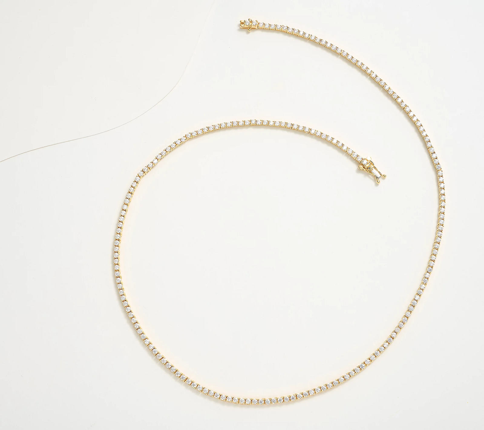 Diamonique x Kathy Levine Gold-Clad Silver Sterling Tennis Anyone Necklace