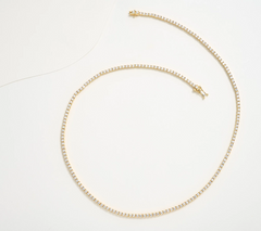 Diamonique x Kathy Levine Gold-Clad Silver Sterling Tennis Anyone Necklace