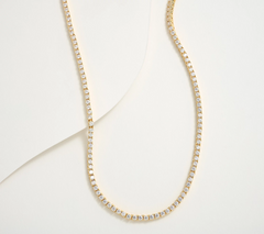 Diamonique x Kathy Levine Gold-Clad Silver Sterling Tennis Anyone Necklace