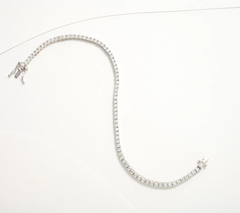 Diamonique x Kathy Levine Sterling Silver Tennis Anyone Bracelet Small