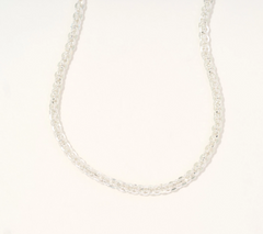 UltraFine 950 Silver 18" Basket Rope Magnetic Clasp Necklace