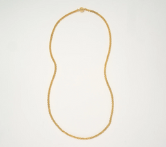 UltraFine 950 Silver 24" Basket Rope Magnetic Clasp Necklace