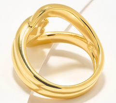 UltraFine 950 Silver Gold Clad Love Knot Style Ring Size 8