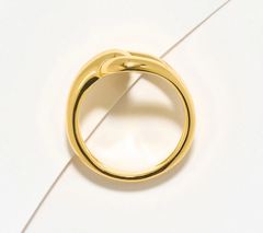 UltraFine 950 Silver Gold Clad Love Knot Style Ring Size 8