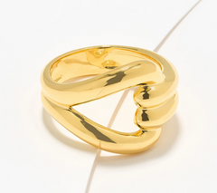 UltraFine 950 Silver Gold Clad Love Knot Style Ring Size 8