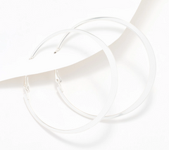 Joan Rivers Silver Tone Leah's Drama Hoop with Omega