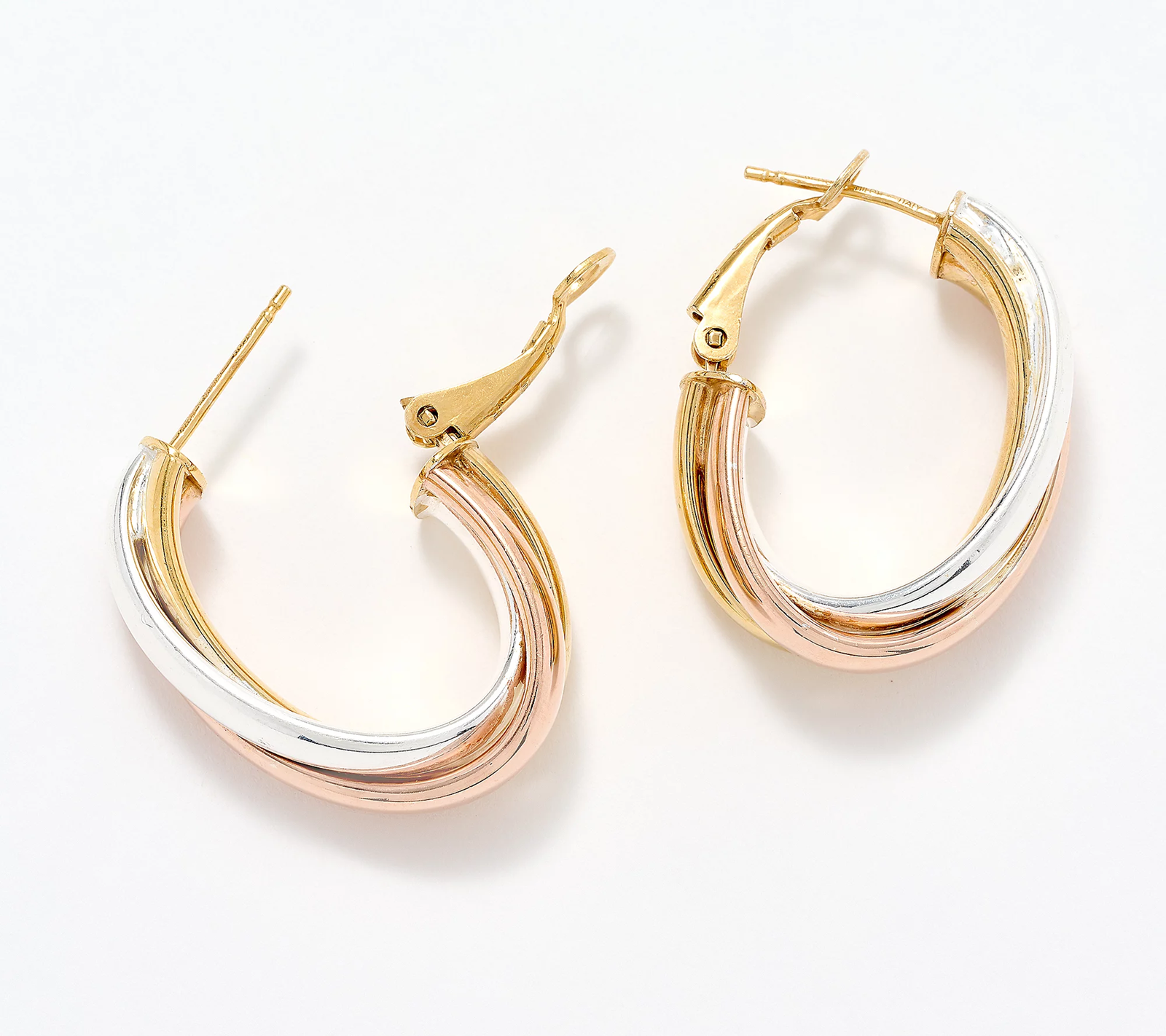 UltraFine 950 Silver Omega Back Wrapped 1 1/8" Hoops