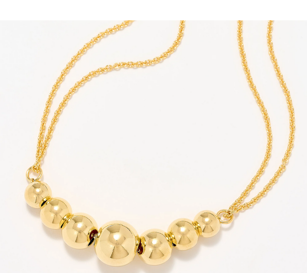 UltraFine 950 Silver Adjustable Bead 18"-32" Necklace