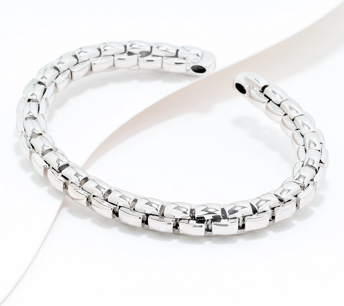 David Markstein Bronze Box Link Status Cuff w/ White Topaz Avg