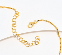 David Markstein Bronze 18K Plated Ingot Venice Pendant with 17 + 3" Chain