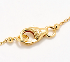 David Markstein Sterling Silver Gold Tone Heart & Cross Charm Bracelet Small