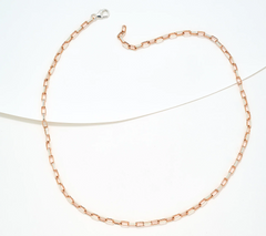 David Markstein Two Tone Rose Gold/Silver SS Premiere Luxe Paperclip 18" Necklace