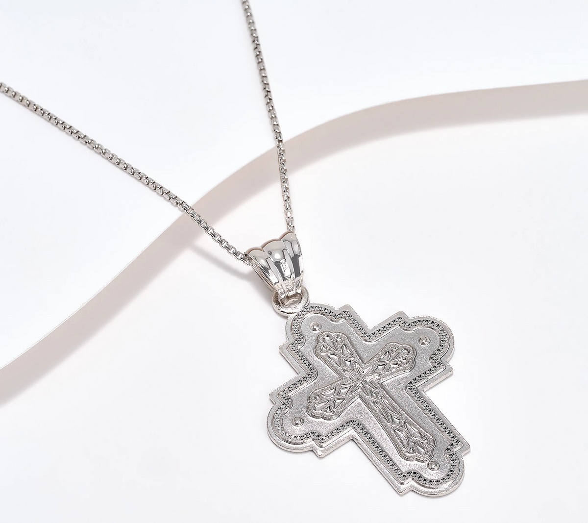 David Markstein White Bronze Reversible Lord's Prayer 22" Necklace