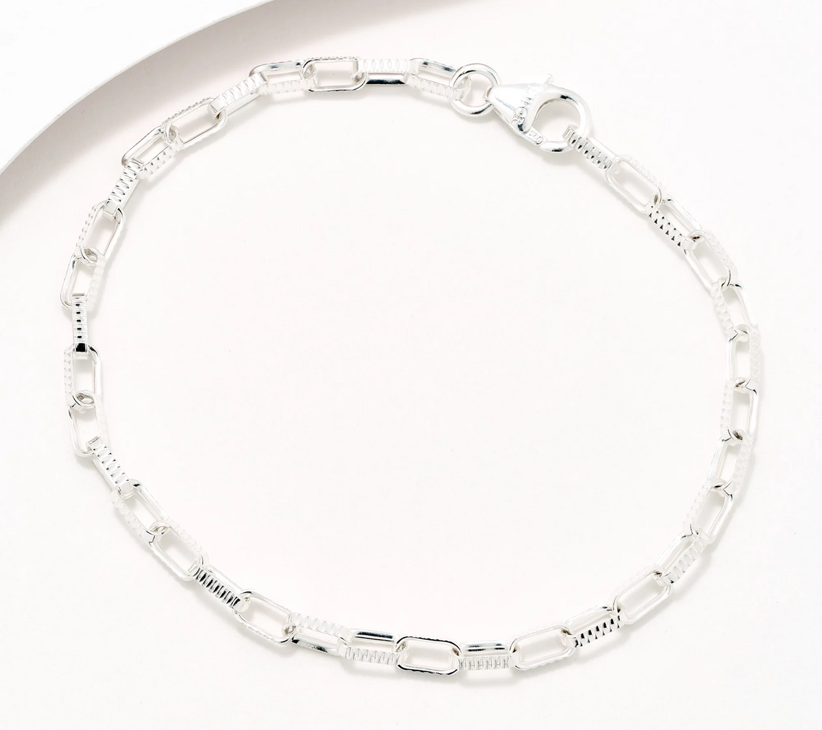 David Markstein Sterling Silver Premiere Luxe Paperclip Bracelet Large