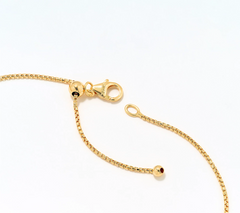 David Markstein Bronze Gold Tone White Topaz Angel Wing 18" Cross Necklace