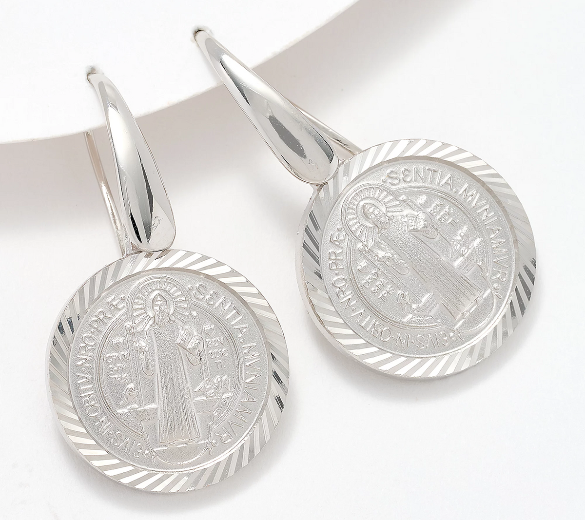 David Markstein Bronze San Benito Medal Sterling Silver Earrings