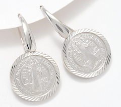 David Markstein Bronze San Benito Medal Sterling Silver Earrings