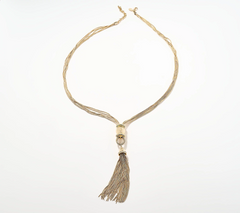 Joan Rivers Classic Gold Tone Polished Tassel Necklace