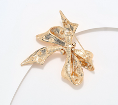 Joan Rivers Gold Tone Miracle Set Bow Pin