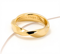 Christian James by Scott Grimes 14K Clad Ripple Hope Message Band Ring Size 6