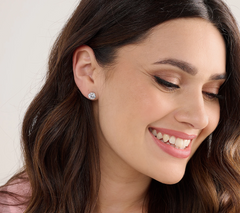 Diamonique Rhodium-Plated SS Set of 3 Studs, Hoops,Leverback Earrings