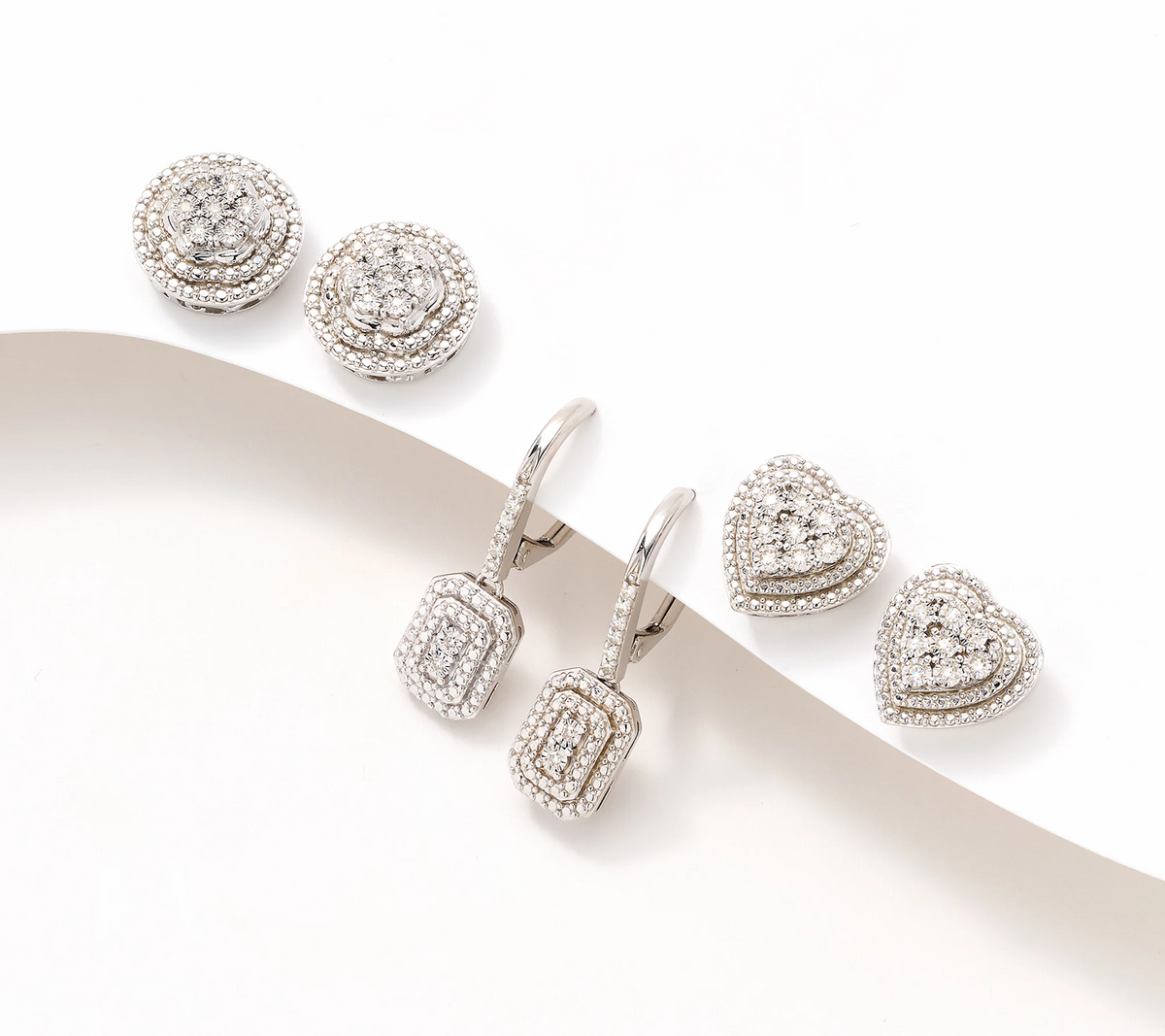 Accents by Affinity Sterling Silver Set-3 Earrings
