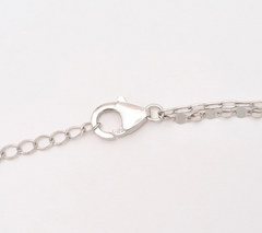 Diamonique Rhodium-Plated Sterling Silver Boxed Layered Chain w/"A" Initial Necklace