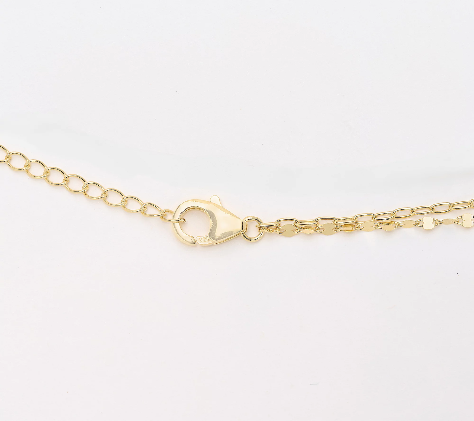 Diamonique 14K Plated Sterling Silver Boxed Layered Chain w/ "R" Initial Necklace