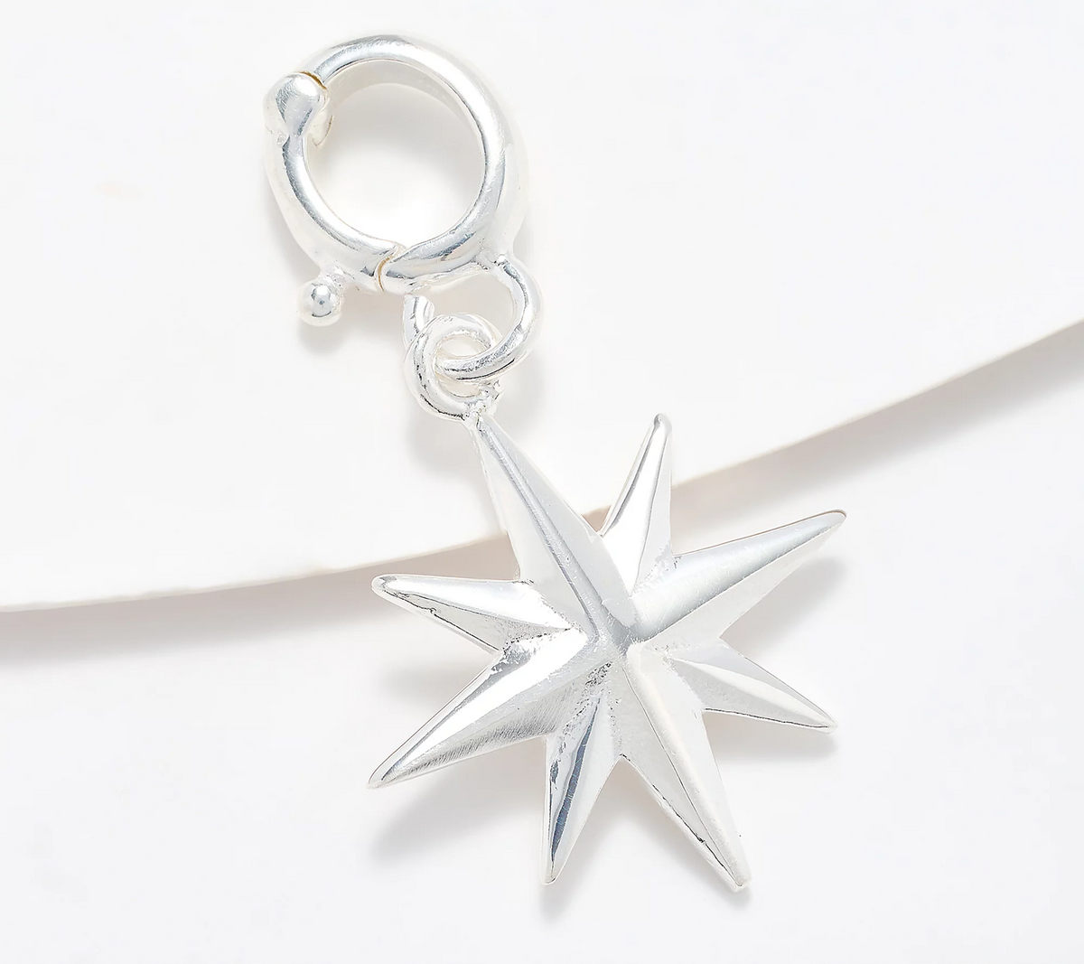 UltraFine 950 Silver North Star Motif Enhancer Charm