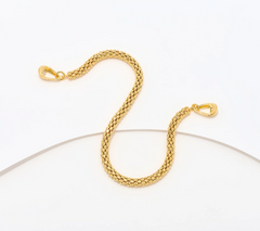 UltraFine 950 Silver Popcorn Chain Magnetic Clasp Bracelet Avg