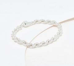 UltraFine 950 Silver Rope Chain Magnetic Clasp Braclet Small