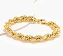 UltraFine 950 Silver Gold Tone Brilliant Rope Bracelet Small