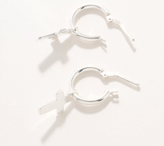 UltraFine 950 Silver Cross Motif Earrings