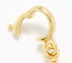 UltraFine 950 Silver 18K Yellow Plated Sun Motif Enhancer Charm