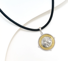 David Markstein Sterling Silver Genuine Vatican Lira Coin Necklace 18"