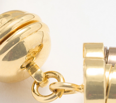 David Markstein Tri-Color Mocha Bronze Three Strand Magnetic Tubogas Necklace