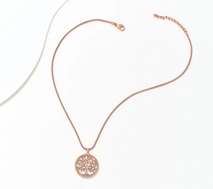 David Markstein Rose Clad Bronze Premiere Tree of Life Pendant with Chain