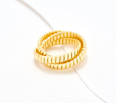 David Markstein Yellow Bronze Triple Tubogas Rolling Ring Size 8